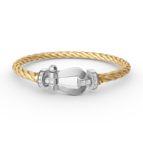 「Lume Jewelry」FORCE ラージ ホースシュー ハーフ ダイヤモンド ブレスレット シルバー