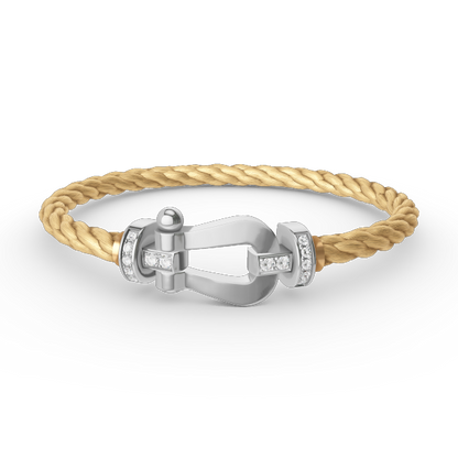 「Lume Jewelry」FORCE ラージ ホースシュー ハーフ ダイヤモンド ブレスレット シルバー