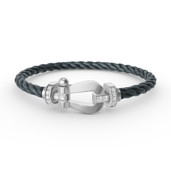 「Lume Jewelry」FORCE ラージ ホースシュー ハーフ ダイヤモンド ブレスレット シルバー