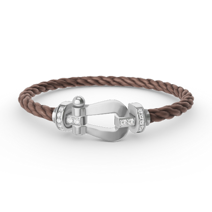 「Lume Jewelry」FORCE ラージ ホースシュー ハーフ ダイヤモンド ブレスレット シルバー