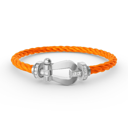 「Lume Jewelry」FORCE ラージ ホースシュー ハーフ ダイヤモンド ブレスレット シルバー