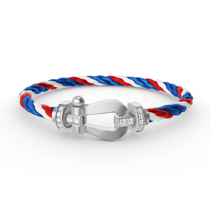 「Lume Jewelry」FORCE ラージ ホースシュー ハーフ ダイヤモンド ブレスレット シルバー