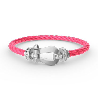 「Lume Jewelry」FORCE ラージ ホースシュー ハーフ ダイヤモンド ブレスレット シルバー