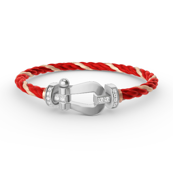 「Lume Jewelry」FORCE ラージ ホースシュー ハーフ ダイヤモンド ブレスレット シルバー