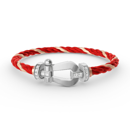 「Lume Jewelry」FORCE ラージ ホースシュー ハーフ ダイヤモンド ブレスレット シルバー