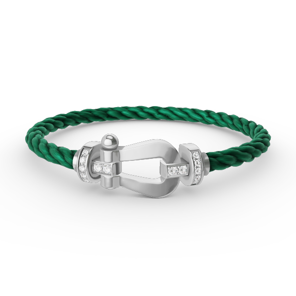 「Lume Jewelry」FORCE ラージ ホースシュー ハーフ ダイヤモンド ブレスレット シルバー
