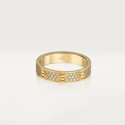 Lume Jewelry®ラブリング 3.6mm ダイヤモンド パヴェ