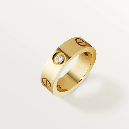 Lume Jewelry LOVE RING 5.5MM 3 DIAMONDS PINK GOLD