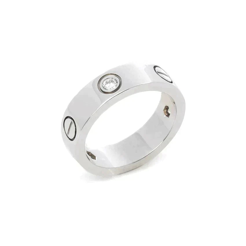 Lume Jewelry「LOVE RING 5.5MM 3 DIAMONDS SILVER」